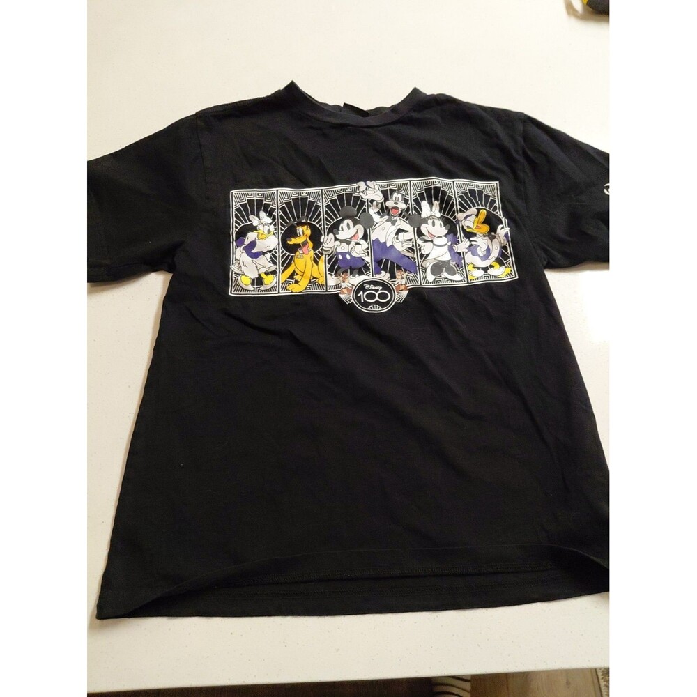 Disney 100th Anniversary Mickey & Friends Walt Disney World T-Shirt Black XS